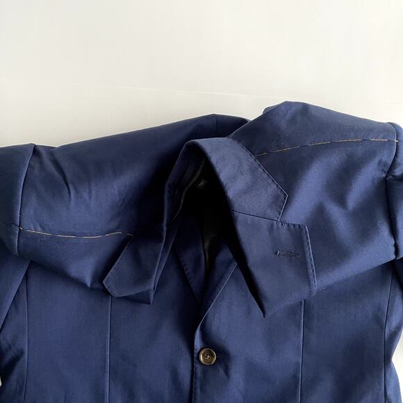 NWT J.Crew Crosby Classic Fit Suit Italian Cotton 38S Larusmiani Blue - Picture 7 of 16